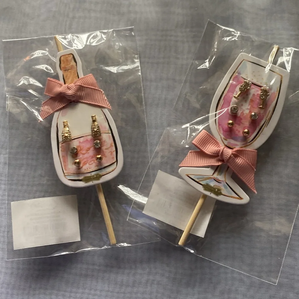 Mud Pie Pink and Gold Cake Topper